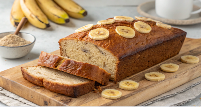 banana bread recipe with two bananas