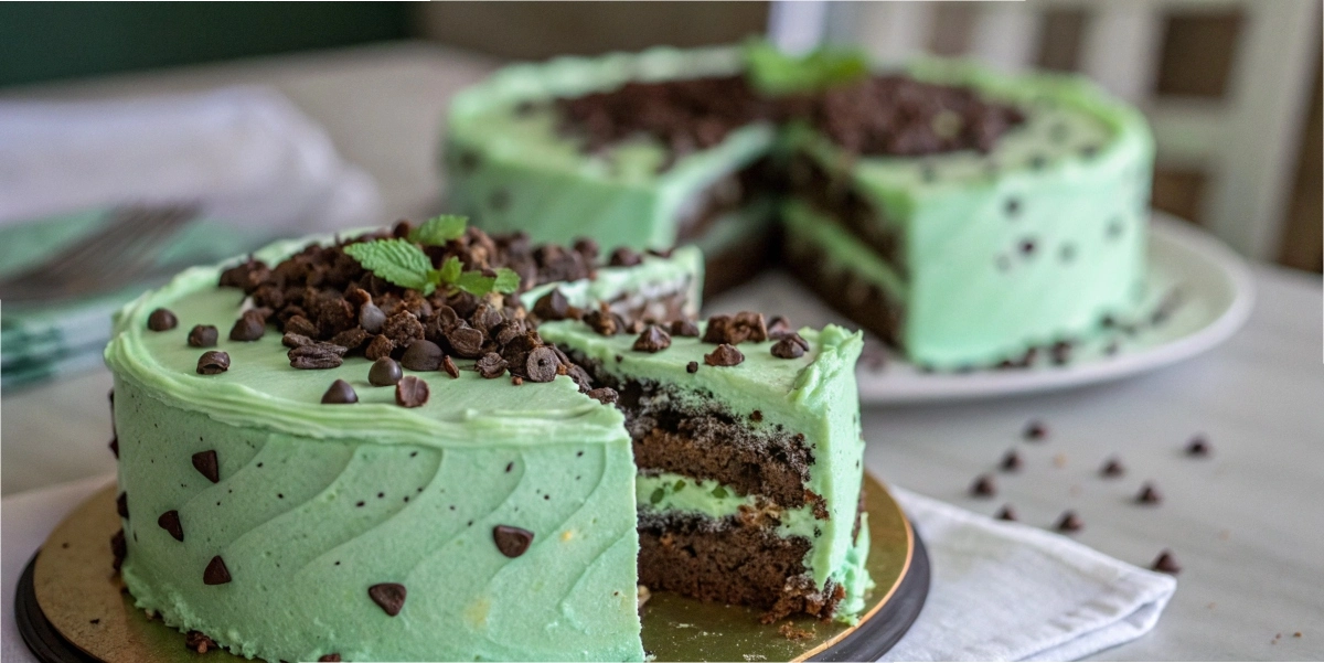 Mint chocolate chip cake