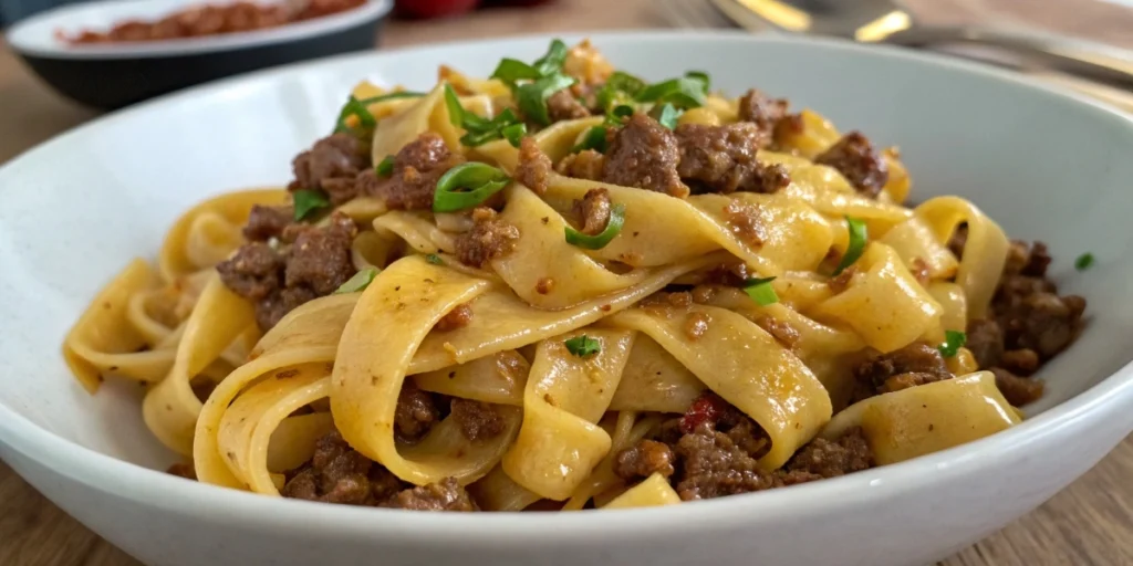 egg noodle with ground beef recipes