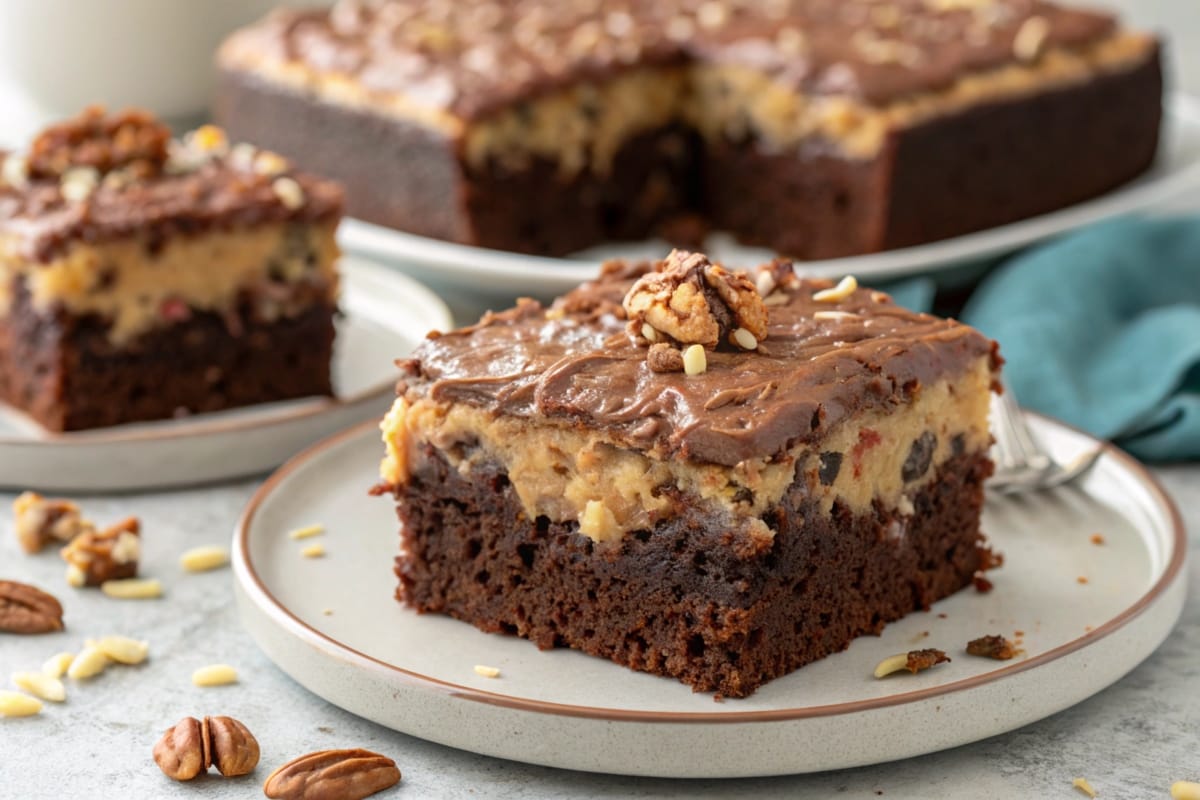 Easy German Chocolate Poke Cake